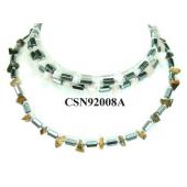 Assorted Colored Semi precious Stone Beads Hematite Stone Chain Choker Fashion Women Necklace